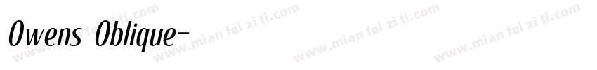 Owens Oblique字体转换